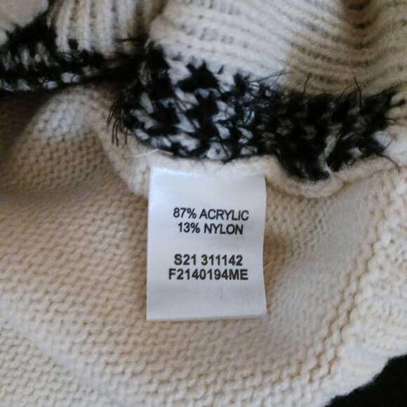 NEW Weatherproof Vintage Buffalo Check Crew Neck Sweater in Whitecap Size L - Picture 10 of 13